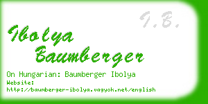 ibolya baumberger business card